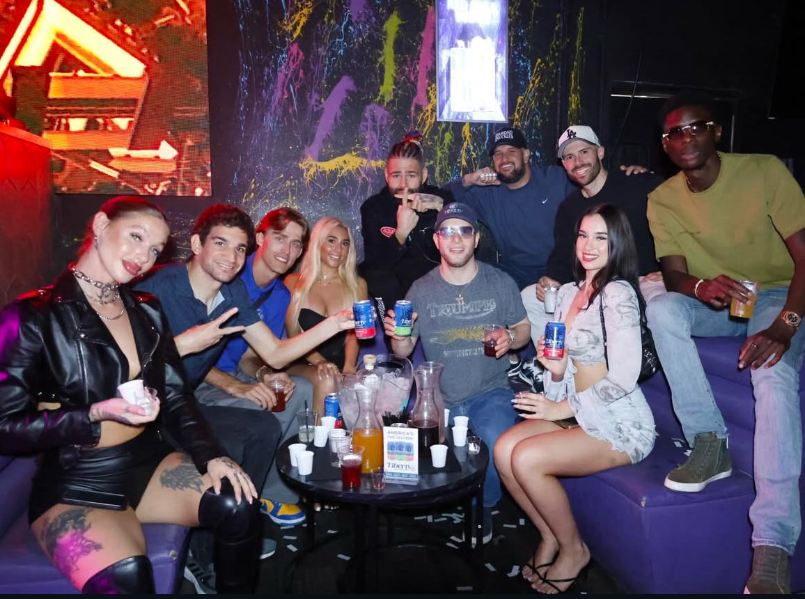 Liberty In a Can™ THC seltzer at Electric 23 nightclub in Wynwood, Miami