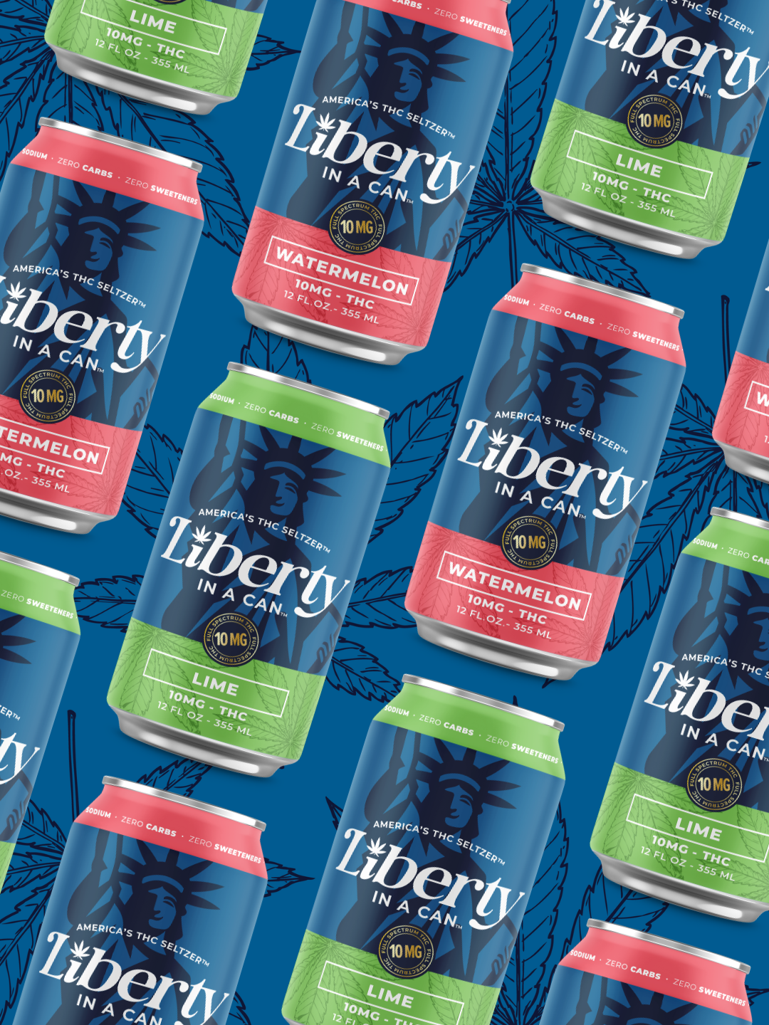 Liberty In a Can™ 10mg THC Seltzer combo pack lifestyle