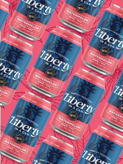 Liberty In a Can™ 10mg Watermelon THC Seltzer lifestyle