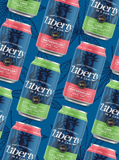 Liberty In a Can™ 10mg THC Seltzer combo pack lifestyle