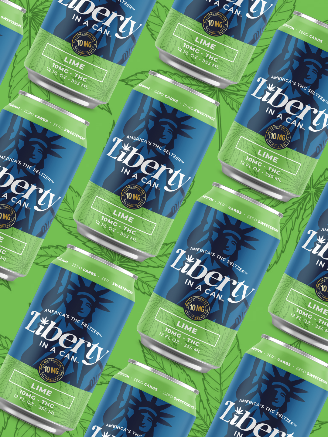 Liberty In a Can™ 10mg Lime THC Seltzer lifestyle