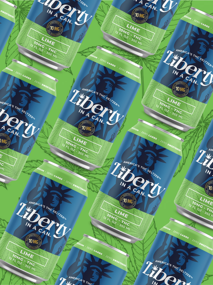Liberty In a Can™ 10mg Lime THC Seltzer lifestyle