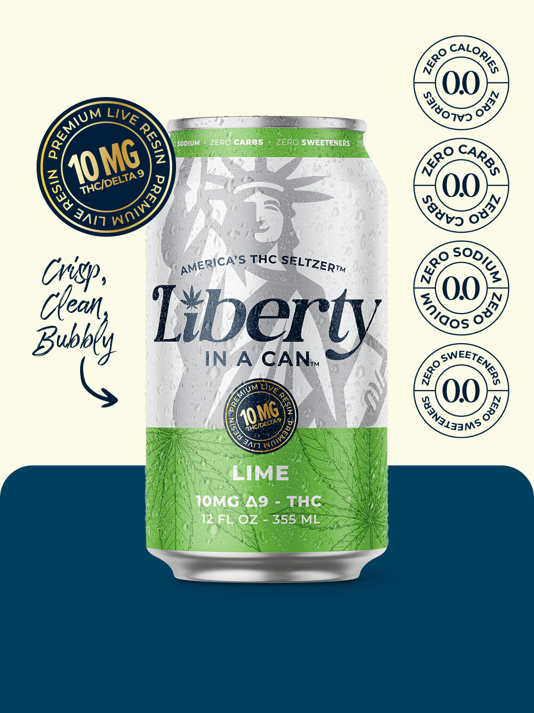 10mg Δ9-THC Full Spectrum Seltzer with Lime Essence