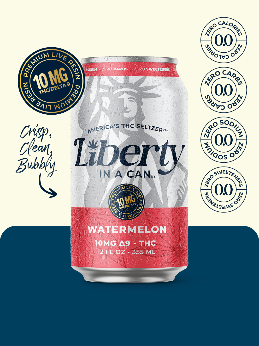 10mg Δ9-THC Full Spectrum Seltzer with Watermelon Essence